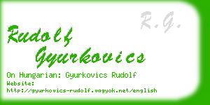 rudolf gyurkovics business card